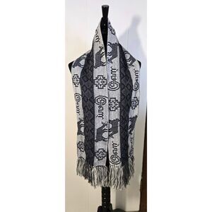 Handmade Alpaca Jarka Scarf/Wrap Black/Gray Colorway Gently Used